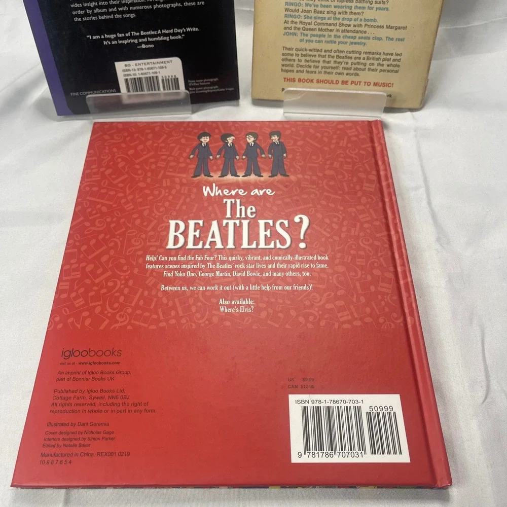 The Beatles Book Lot A Hard Days Write Words Without Music Where are The Beatles